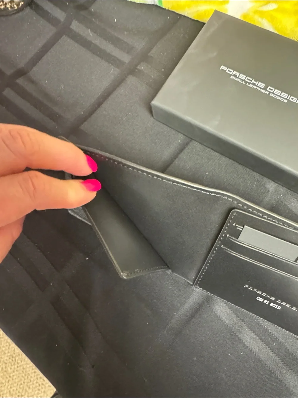 Porsche Design Black Leather Fold Wallet